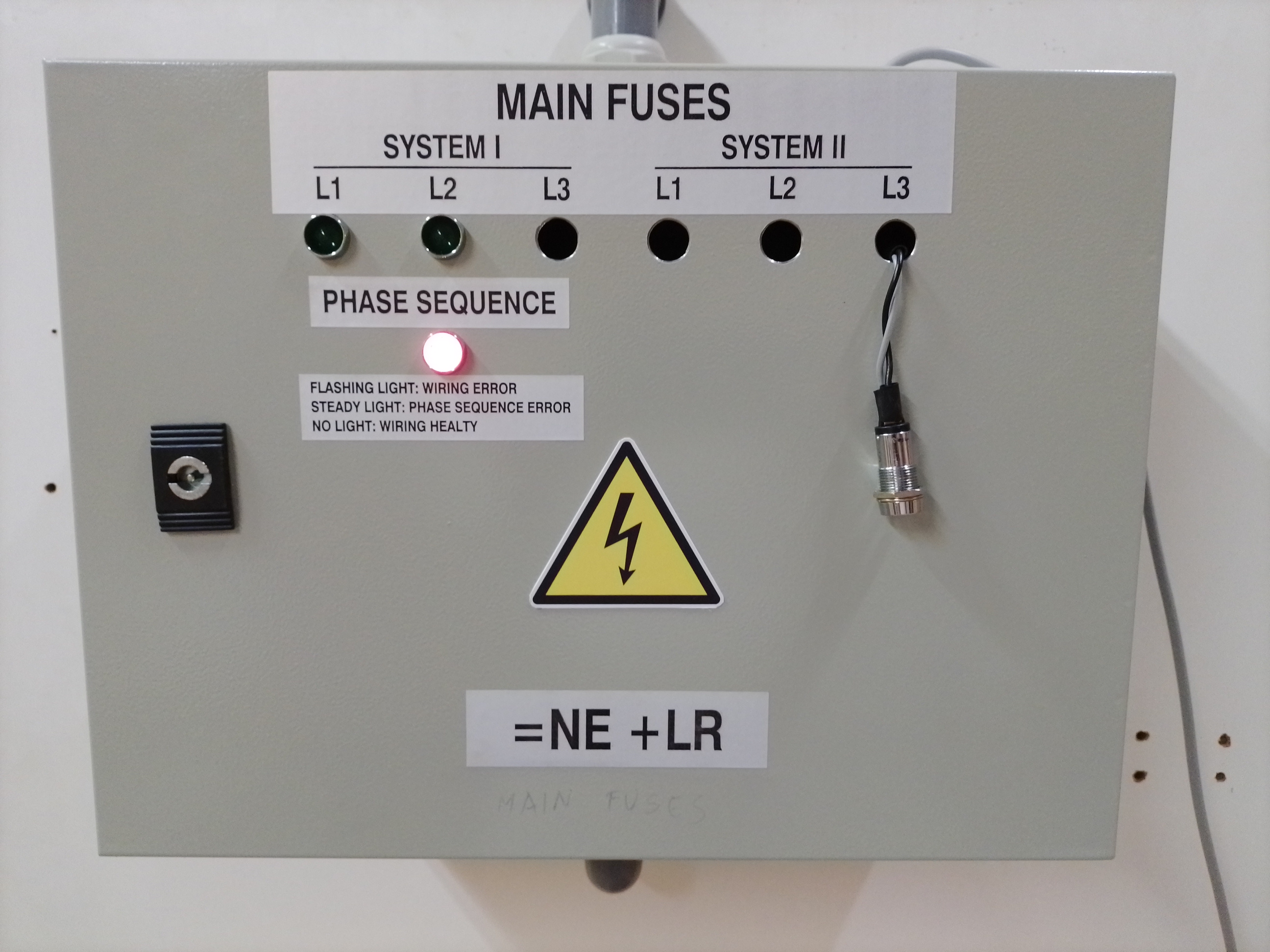 FC4-Fuse Panel Puzzle Front cabinet open, fuse chamber and wiring panel